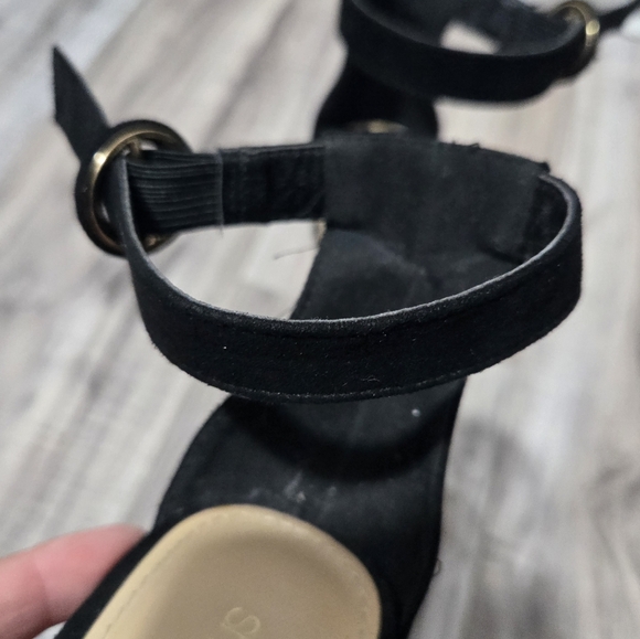 Shoe Dazzle Camden Black And Clear Platform Heels Sz 8 - Picture 5 of 12